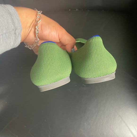 Rothys The Point Grass Green Rounded Toe Knit Flats Womens Size 7 - Picture 4 of 6